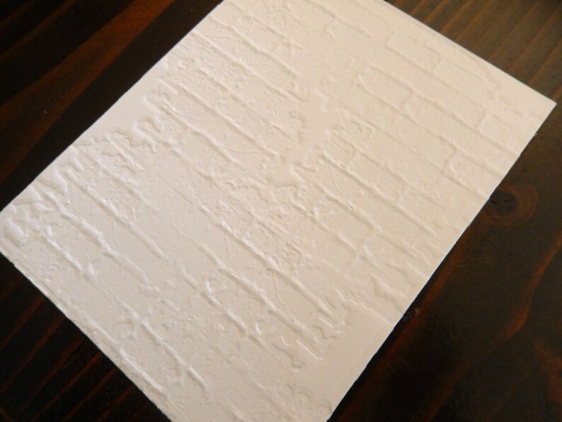Rustic Brick Embossed Cardstock Embossed Sheets Embossed Etsy