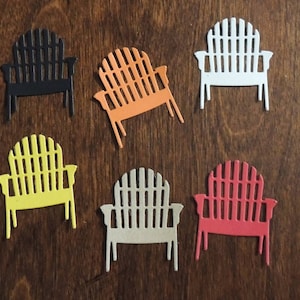 Beach Chairs Die Cuts, Summer Die Cuts, Custom Color Die Cuts, For Scrapbooking, and Card Making