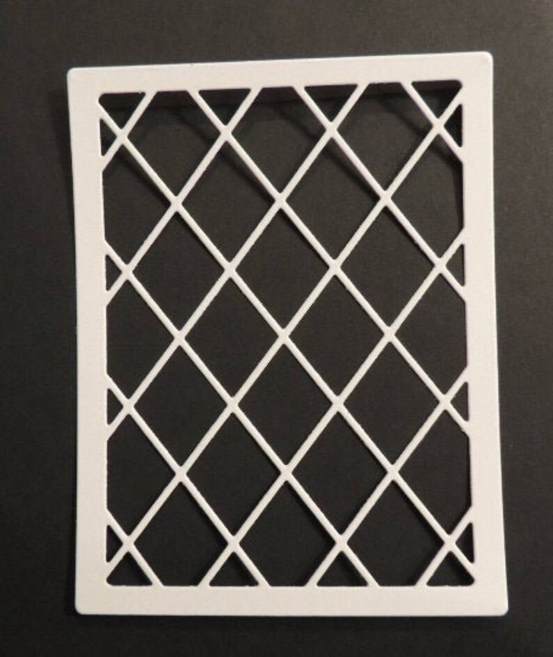 4 Large Lattice Die Cut Card Fronts Die Cut Card Fronts Card Etsy