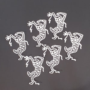 8 Halloween Mummy Die Cuts, Silhouette, Party Decorations, Spooky, Scary Die Cuts