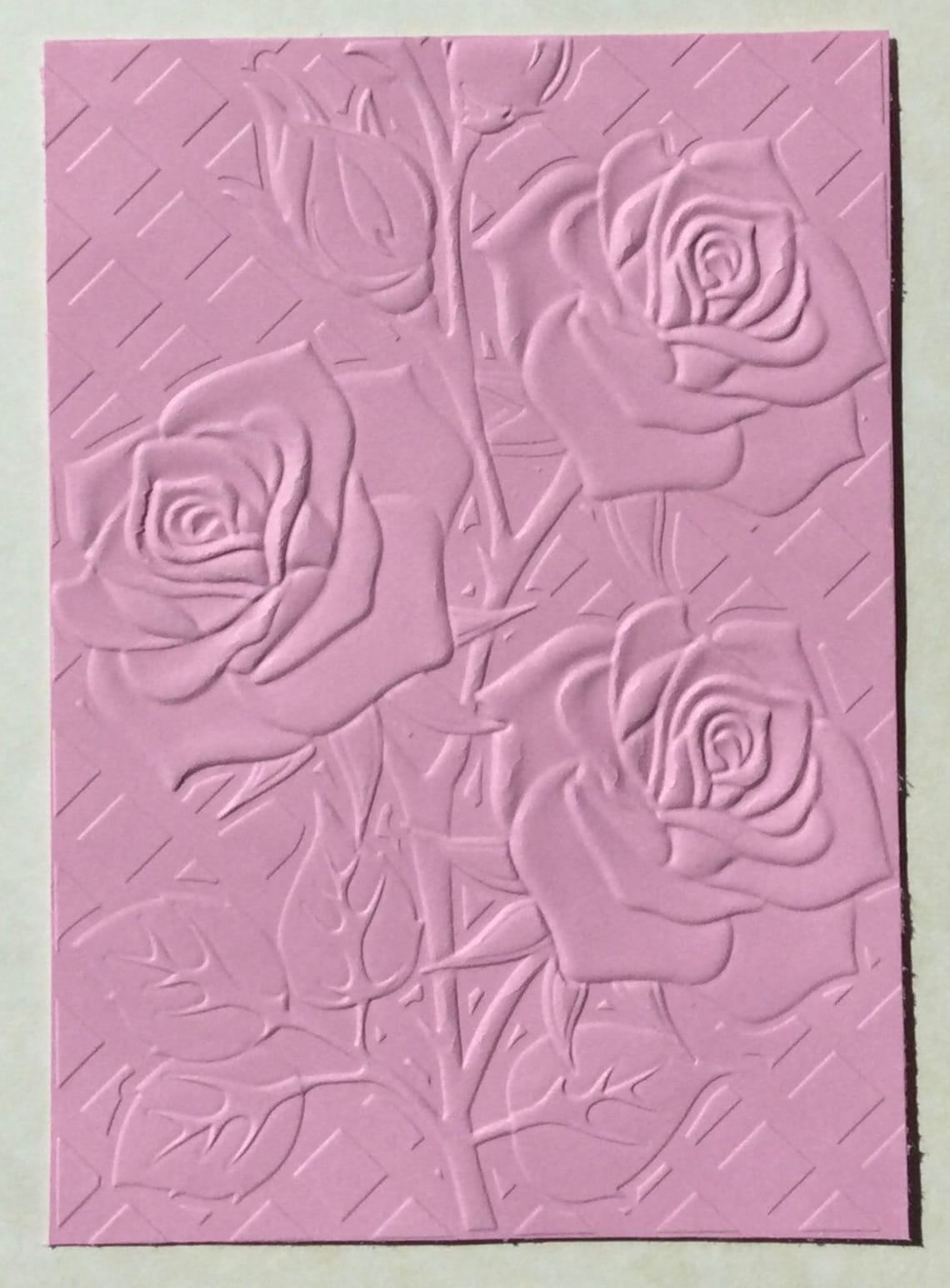 Lovely Roses Embossed Cardstock 3D Roses Rose Embossed Etsy