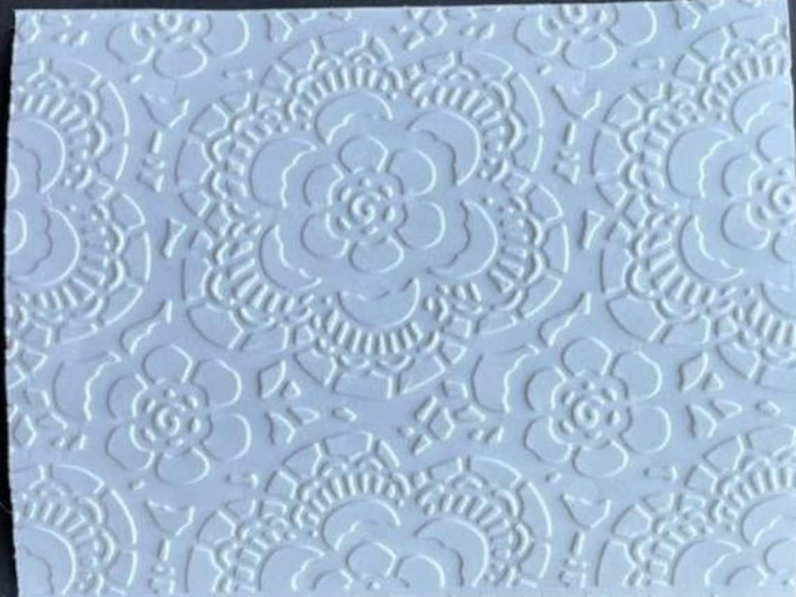 Lace Embossed Cardstock Embossed Sheets Embossed Card Etsy