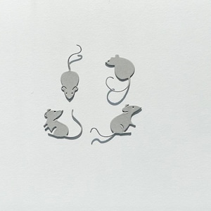 Mice Die Cuts, Mouse, Halloween, Craft Die Cuts For Card Making, Scrapbook, Decoration.