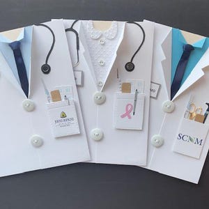 Handmade Doctor Card, Medical Card, Handmade Medical School Graduation Card, Thank You Card, Physician Card, Doctor Card.