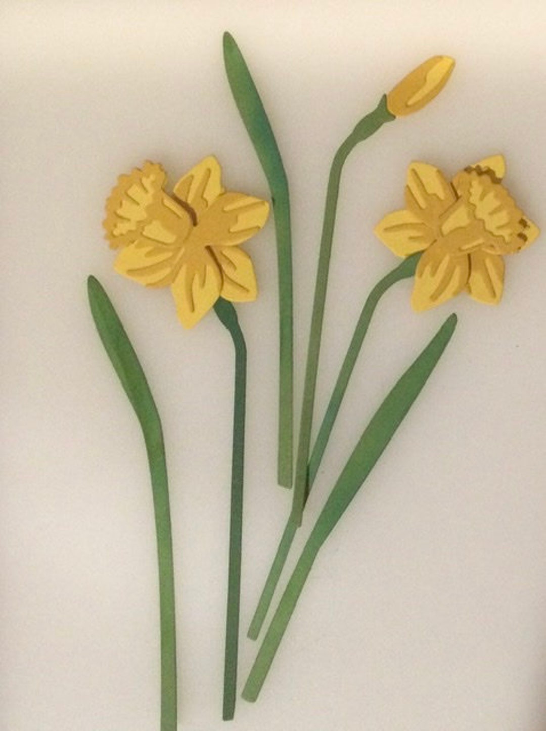 Daffodil Die Cuts Flower Die Cuts Daffodil Card Making Etsy