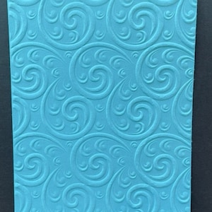 3D Ornamental Spiral Embossed, Embossing Cardstock.