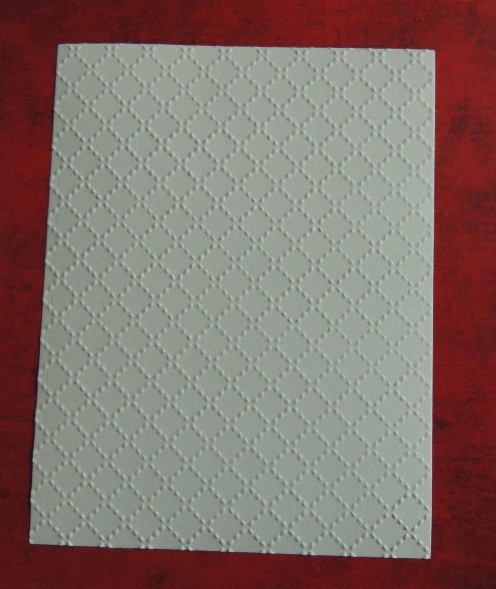 Quilt Stitching Embossed Cardstock Embossed Sheets Embossed Etsy