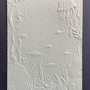 Under The Sea Embossed, Embossing Cardstock, Marine, Nautical, Card Making, Scrapbook.