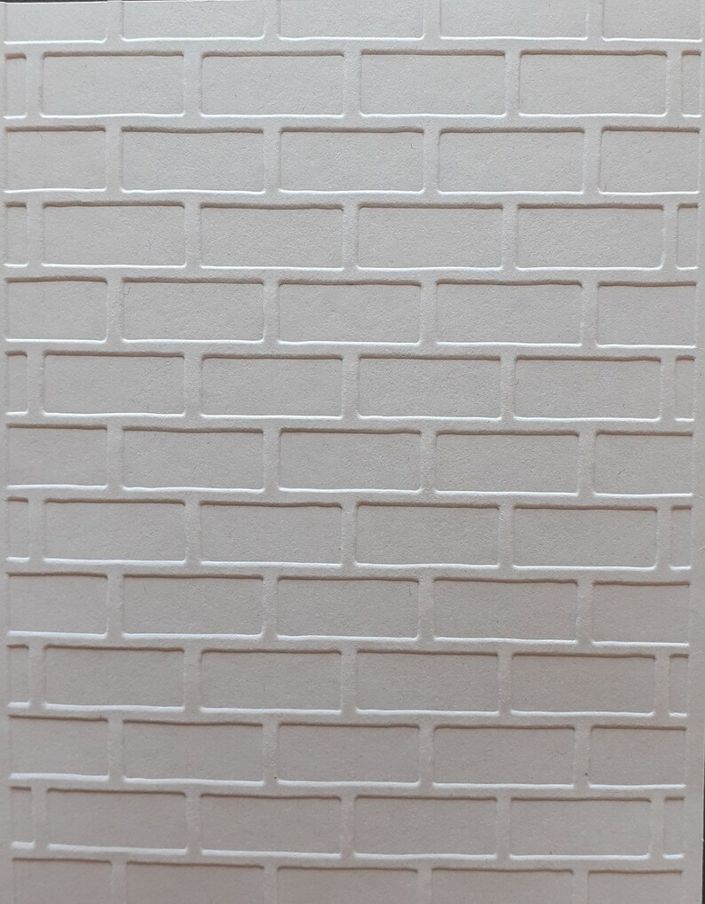 Bricks Embossed Cardstock Embossed Sheets Embossed Card Etsy