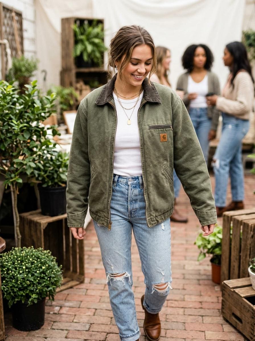 Carhartt Detroit Jacket Green - Etsy
