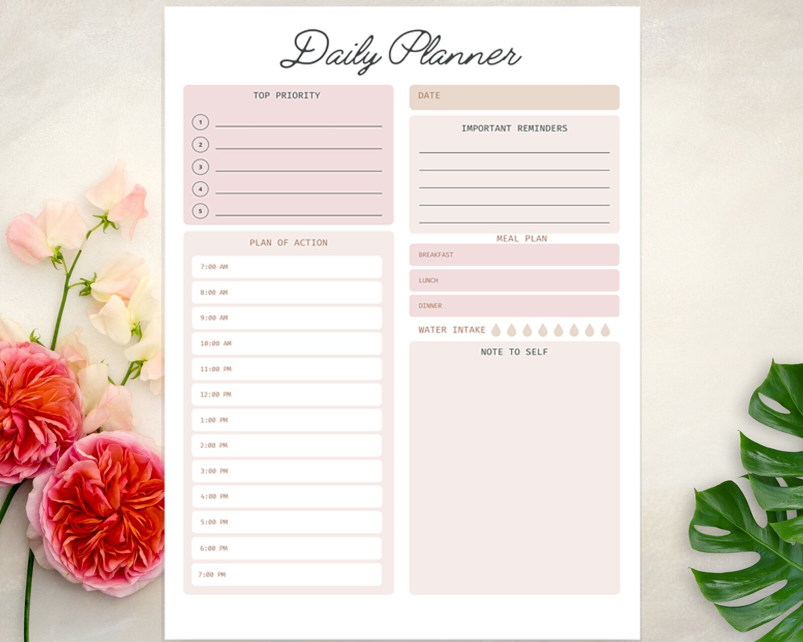 Printable Priority Planner Sheet Printable Daily Task Planner | Etsy