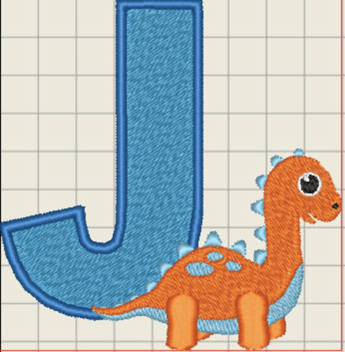 Dinosaur dino personalized fill stitch embroidery design 3  etsy