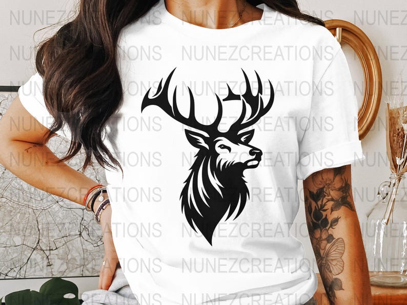 Whitetail Buck Deer SVG Hunting SVG Deer Head SVG Wildlife Svg Svg