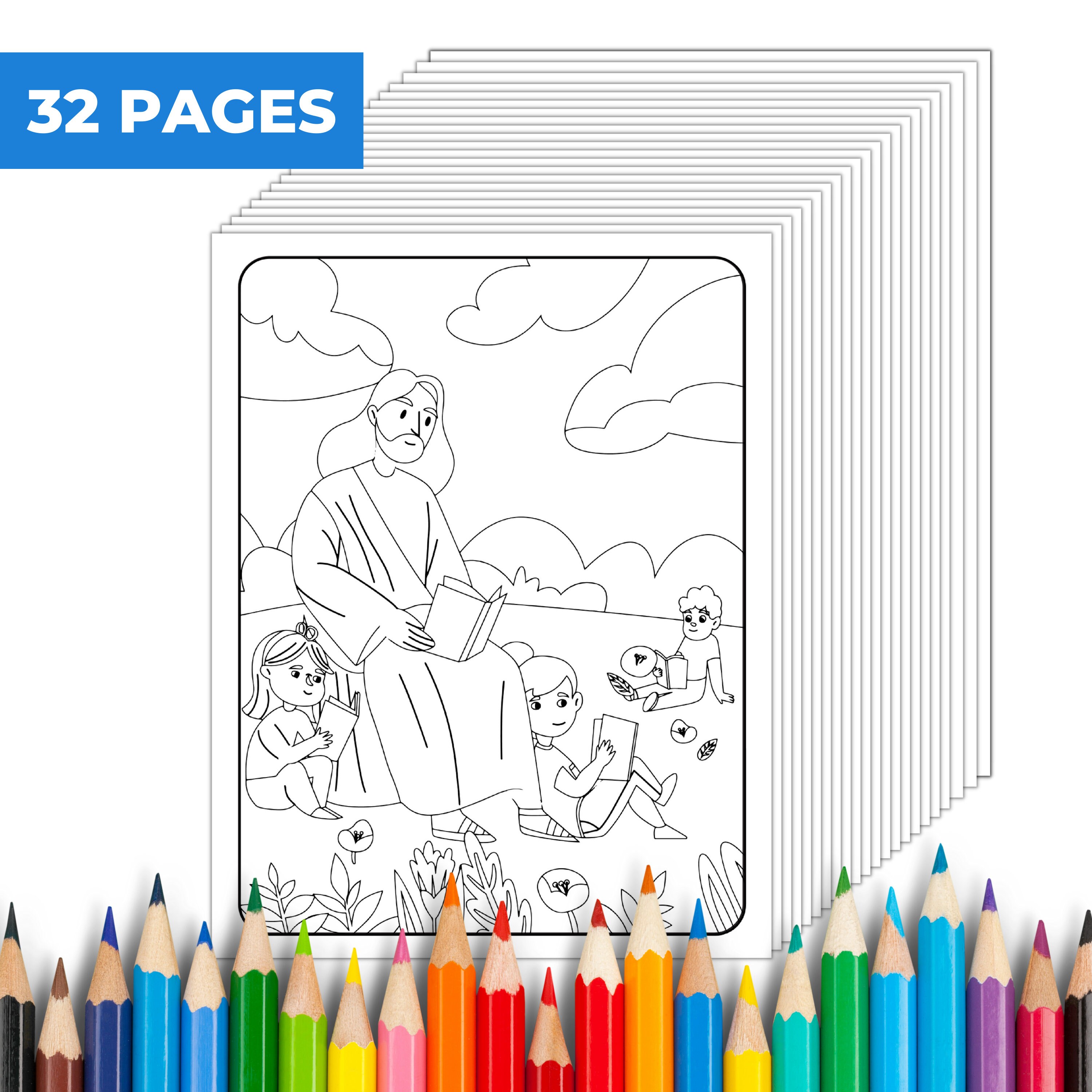 Faith-filled Fun: Bible Coloring Pages for Children and Adults, Color