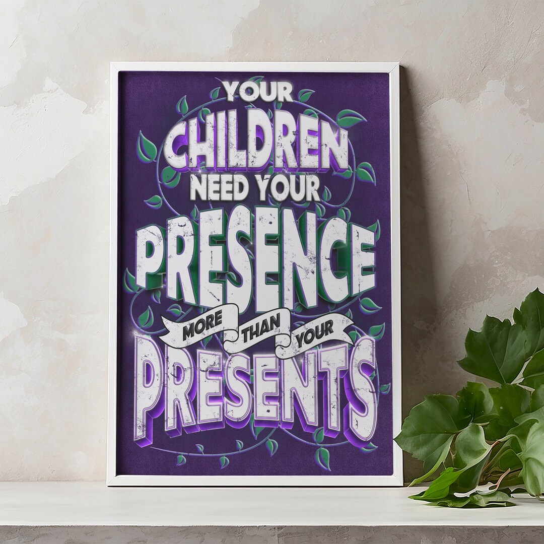 Parenting Lettering Custom Lettering Parenting Advice Poster Design In8.5x11in Size ...