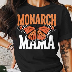 Maglietta grafica con farfalla monarca, maglietta carina per mamma con farfalla monarca, maglietta per amanti della natura, regalo per la festa della mamma, outfit per mamma e figlio