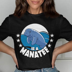 Manatee Graphic Tee, Ocean Lover Shirt, Marine Animal T-Shirt, Sea Manatee Design, Cute Manatee Gift, Manatee Cartoon Tee, Beach Lover Shirt