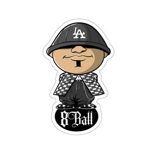 8-Ball homie Cholo Chicano Latino Kiss-Cut Stickers, Mexican heritage sticker