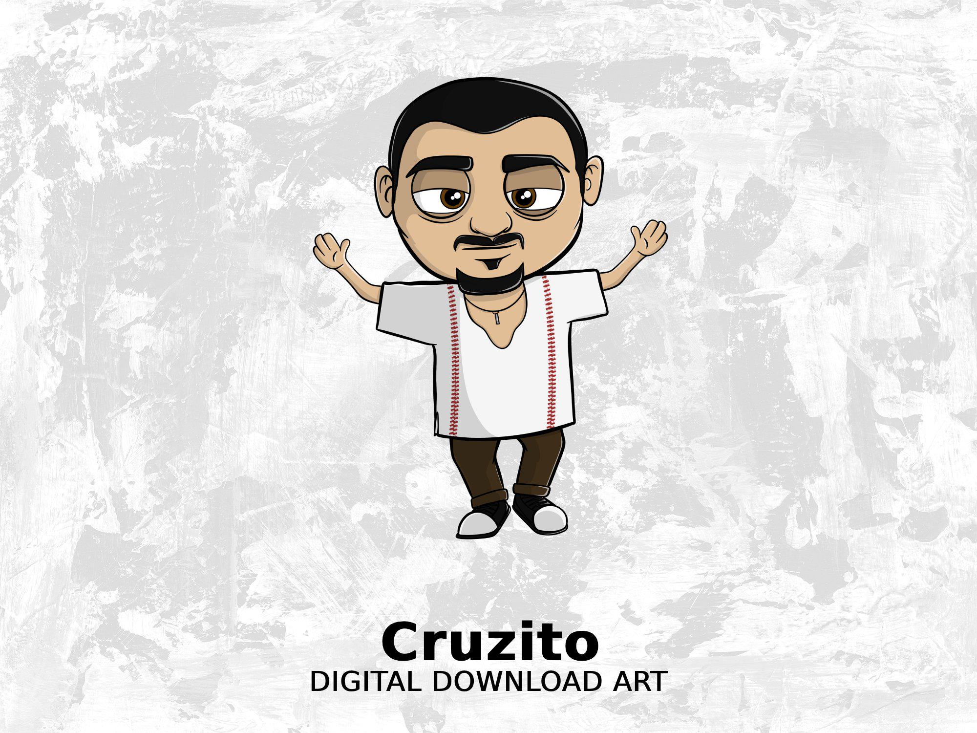 Cruzito Cruzito Latino Hispanic Homie Art, Unique Custom Art Digital Download, Funny Cartoon Character Tee, Hip Style Graphic Shirt