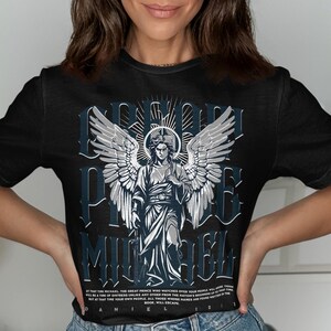 Angel Peace Mindset T-Shirt, Graphic Casual Tee, Inspirational Angel Wing Art Shirt, Trendy Fashion Top, Unique Angel Design Shirt