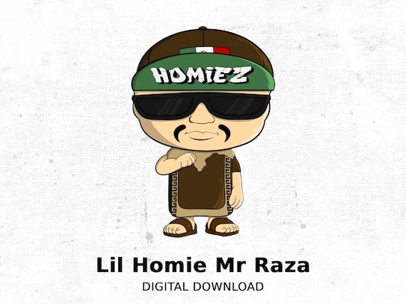 Lil Homie Mr Raza Digital Art Print | Chicano Style Wall Decor