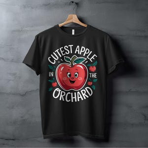 Leukste appel in de boomgaard kinder T-shirt, schattig T-shirt appel, leuk fruit shirt voor kinderen, leuke cartoon appel T-shirt