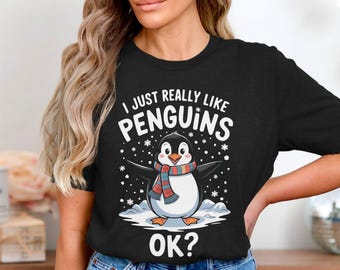 Funny Penguin Shirt, Animal Lover Tee, Cute Penguin Graphic