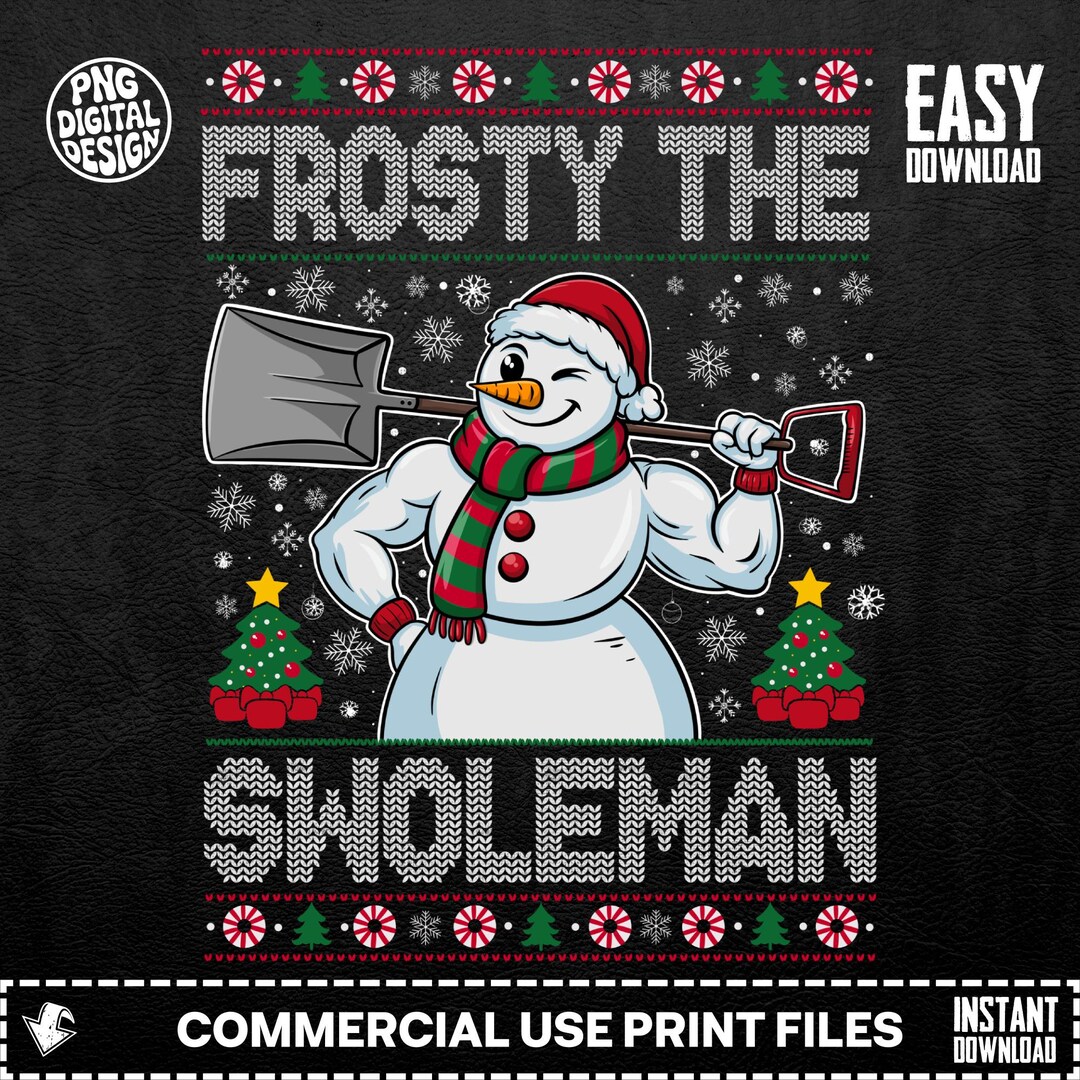 Snowman Rude No Background Funny Snowman Christmas Digital PNG, Ugly Sweater Design, DTF Ready ...
