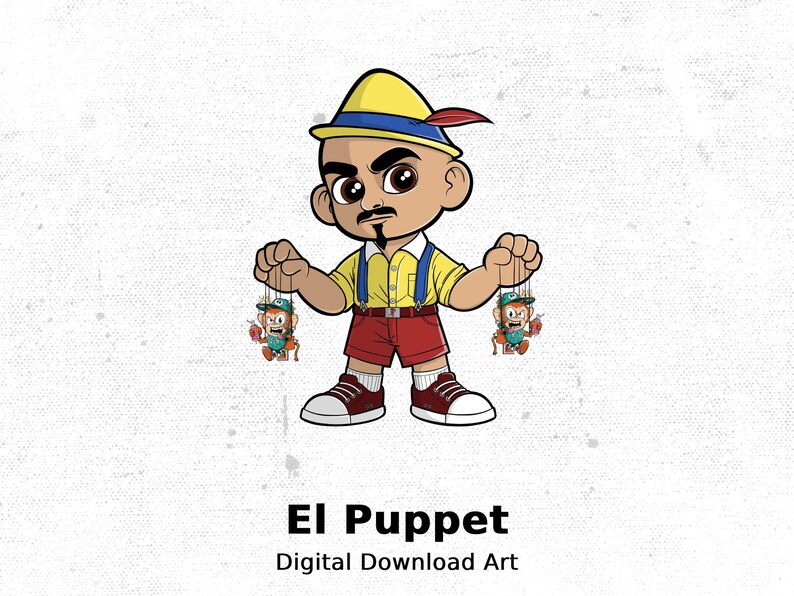 El Puppet Chicano Cholo Homie Clip Art Hand Drawn High Quality Digital ...