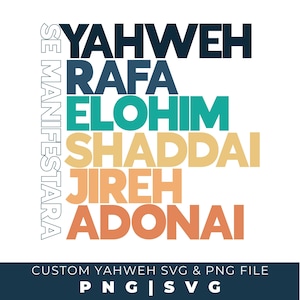 Benutzerdefinierte YAHWEH SVG- und PNG-Dateien, bereit zum Schneiden von Maschinendateien, benutzerdefinierte Bibelvers-Schnittdateien, Bibelzitat svg und transparente Dateien, Jireh