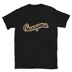 Christian Bible Verse Design T-SHIRT | Courageux | T-shirt unisexe à manches courtes