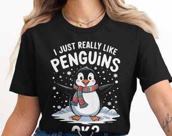Funny Penguin Shirt, Animal Lover Tee, Cute Penguin Graphic