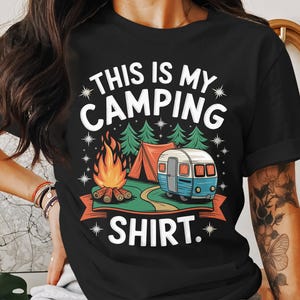 Vintage Camping T-Shirt, Retro Camper Design, Outdoor Adventure Tee, Campfire Graphic Shirt, Perfect for Camping Enthusiasts