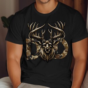 Camo Deer Dad T-Shirt, Hunting Father Gift, Outdoorsman Tee, Gift for Dad, Rustic Apparel, Wildlife Shirt, Deer Hunter Shirt