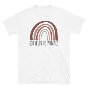 Christian Bible Verse Design T-SHIRT | Dieu tient sa promesse | T-shirt unisexe à manches courtes