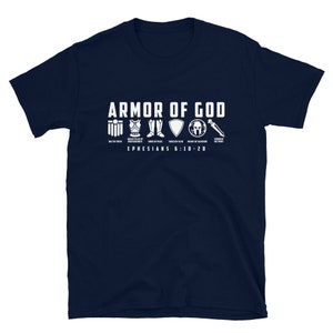 Christian Bible Verse Design T-SHIRT | Armure de Dieu | T-shirt Unisexe à manches courtes