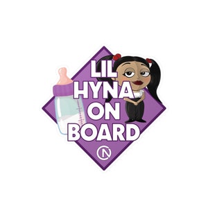 Lil hyna Kiss-Cut Vinyl Decal na samochód. Wersja dla dziewczynek