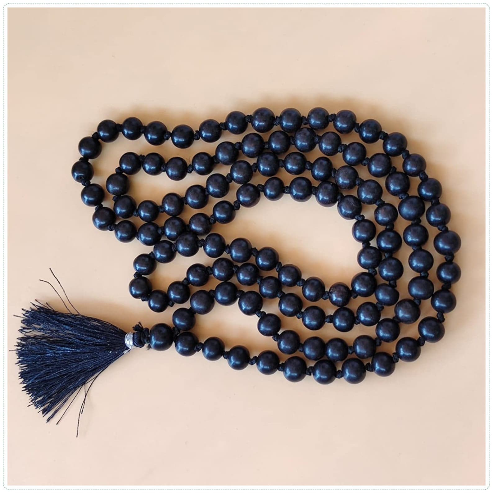 100 Natural Ebony Wood Mala Karungali Kattai Malai with Etsy