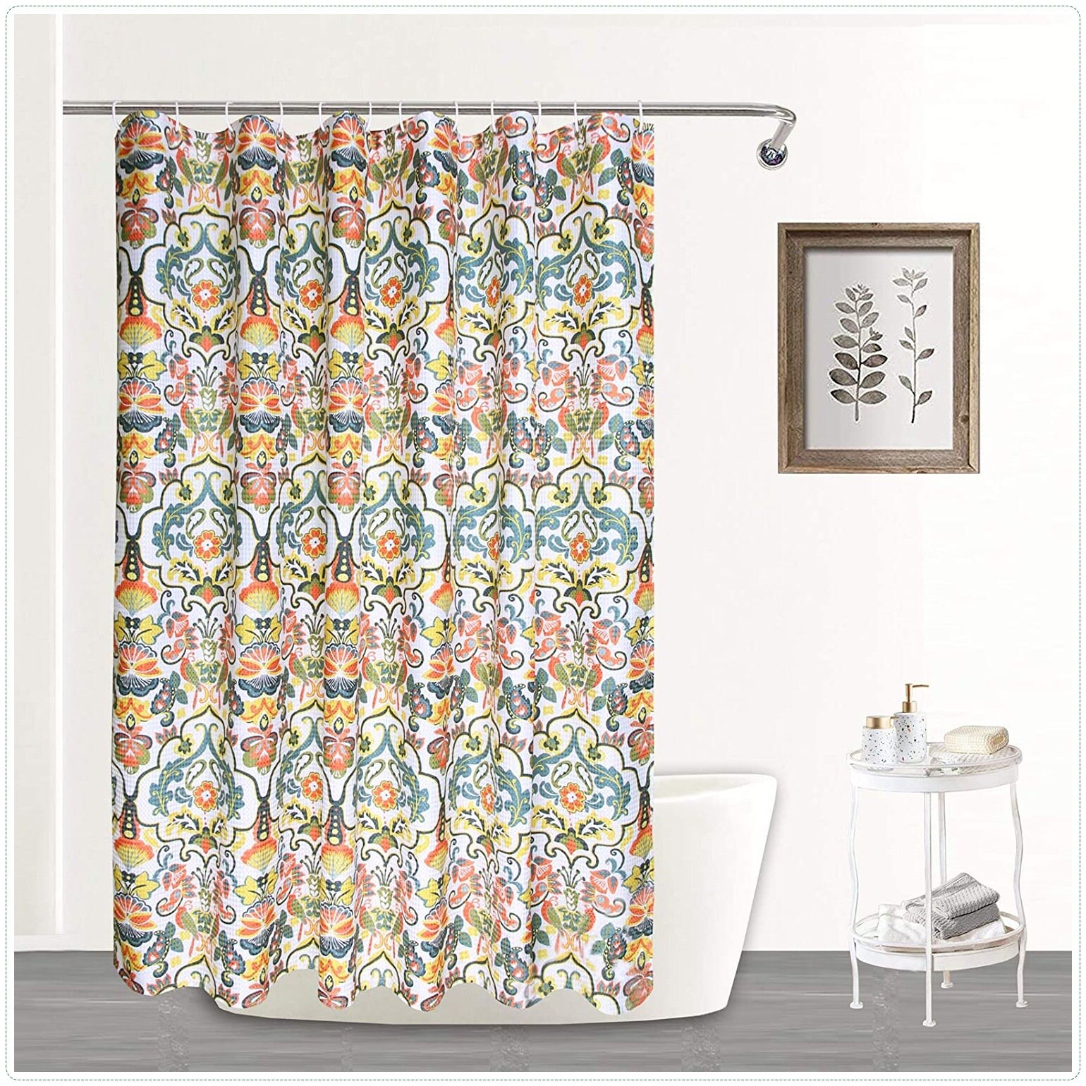 Modern Luxury Waffle Shower Curtain for Bathroom Fabric Etsy