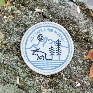 Just Take A Hike Already | Iron-on | Moose | Woven Patch