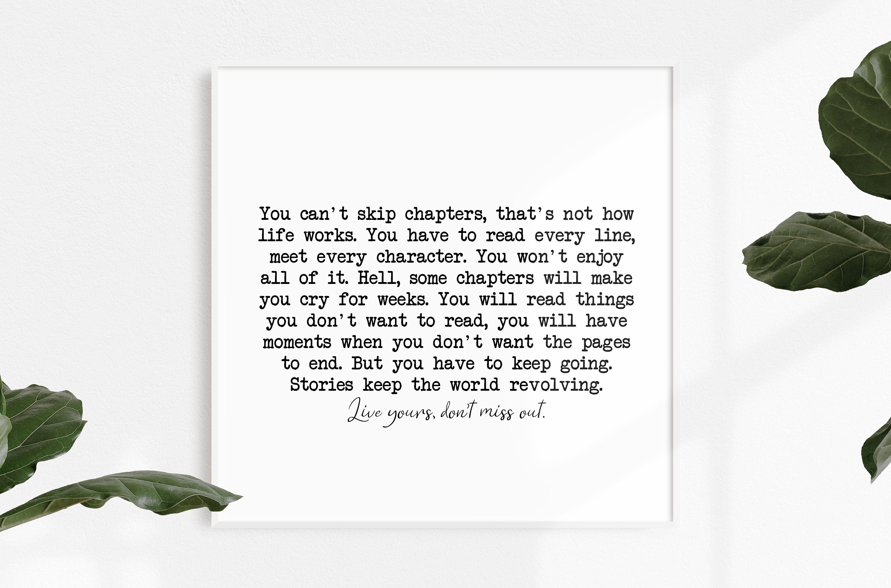 You Can't Skip Chapters Poem Print Pillow Thoughts Etsy Australia