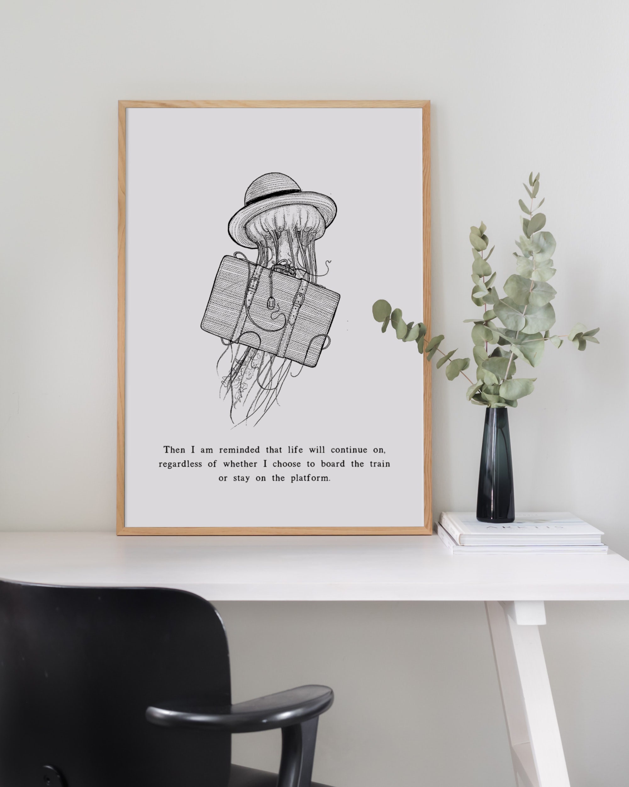 Soul Searching Jellyfish Print Courtney Peppernell Pillow Etsy