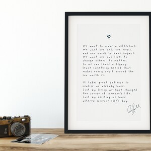 Make a Difference Poem Print the Road Between Courtney | Etsy