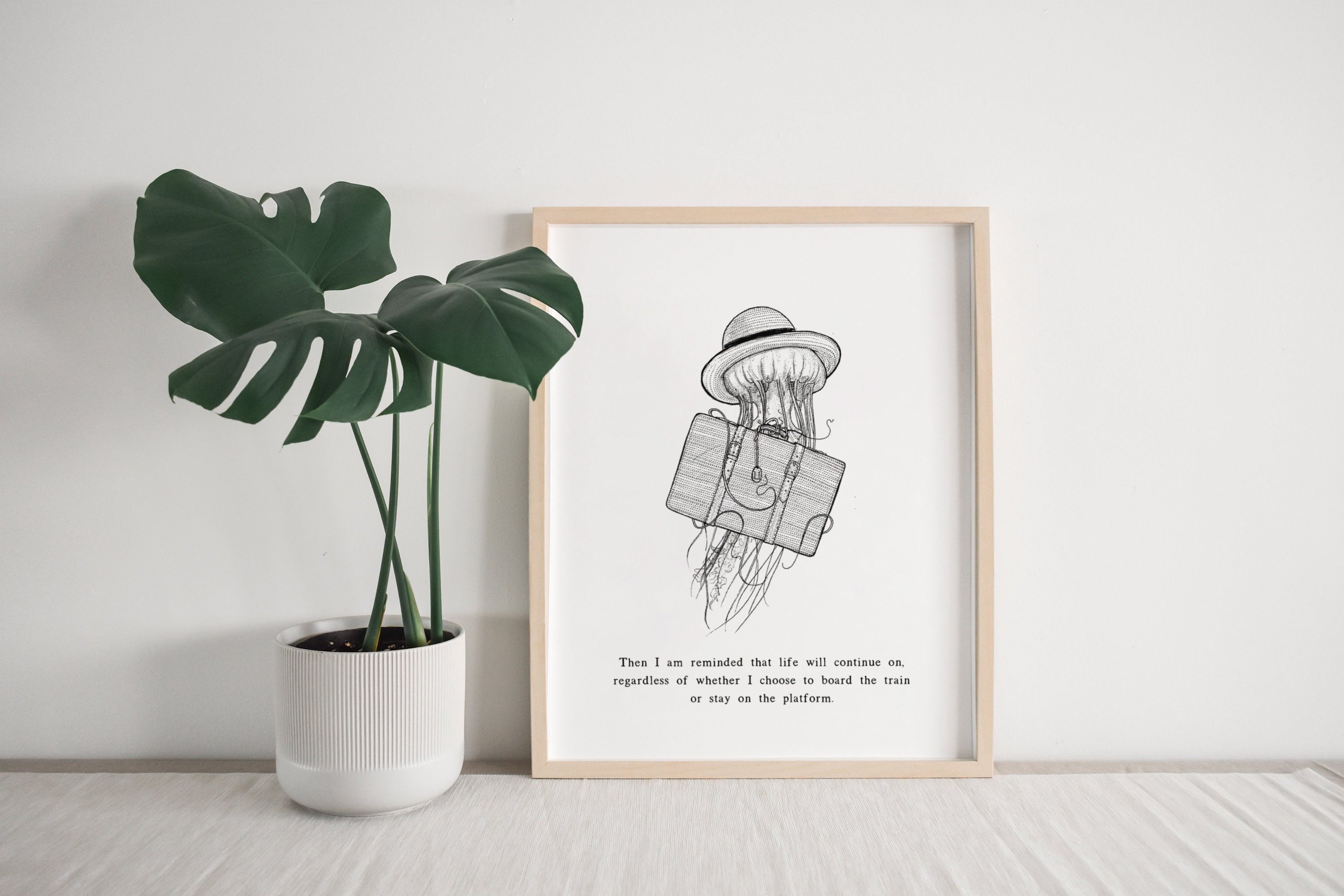 Soul Searching Jellyfish Print Courtney Peppernell Pillow Etsy