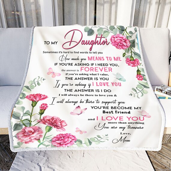 To My Daughter Blanket Daughter Blanket Personalized Blanket Etsy