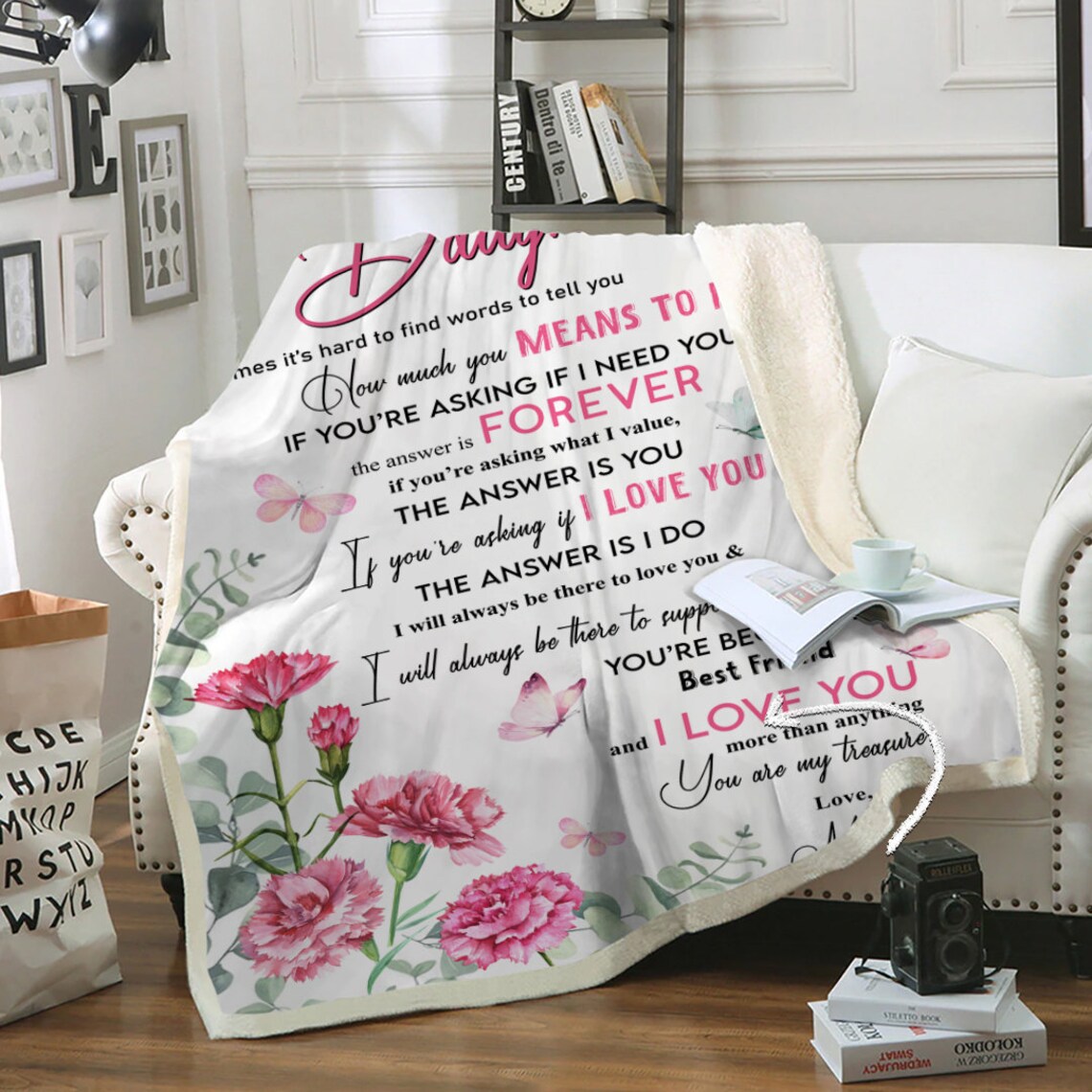 To My Daughter Blanket Daughter Blanket Personalized Blanket Etsy