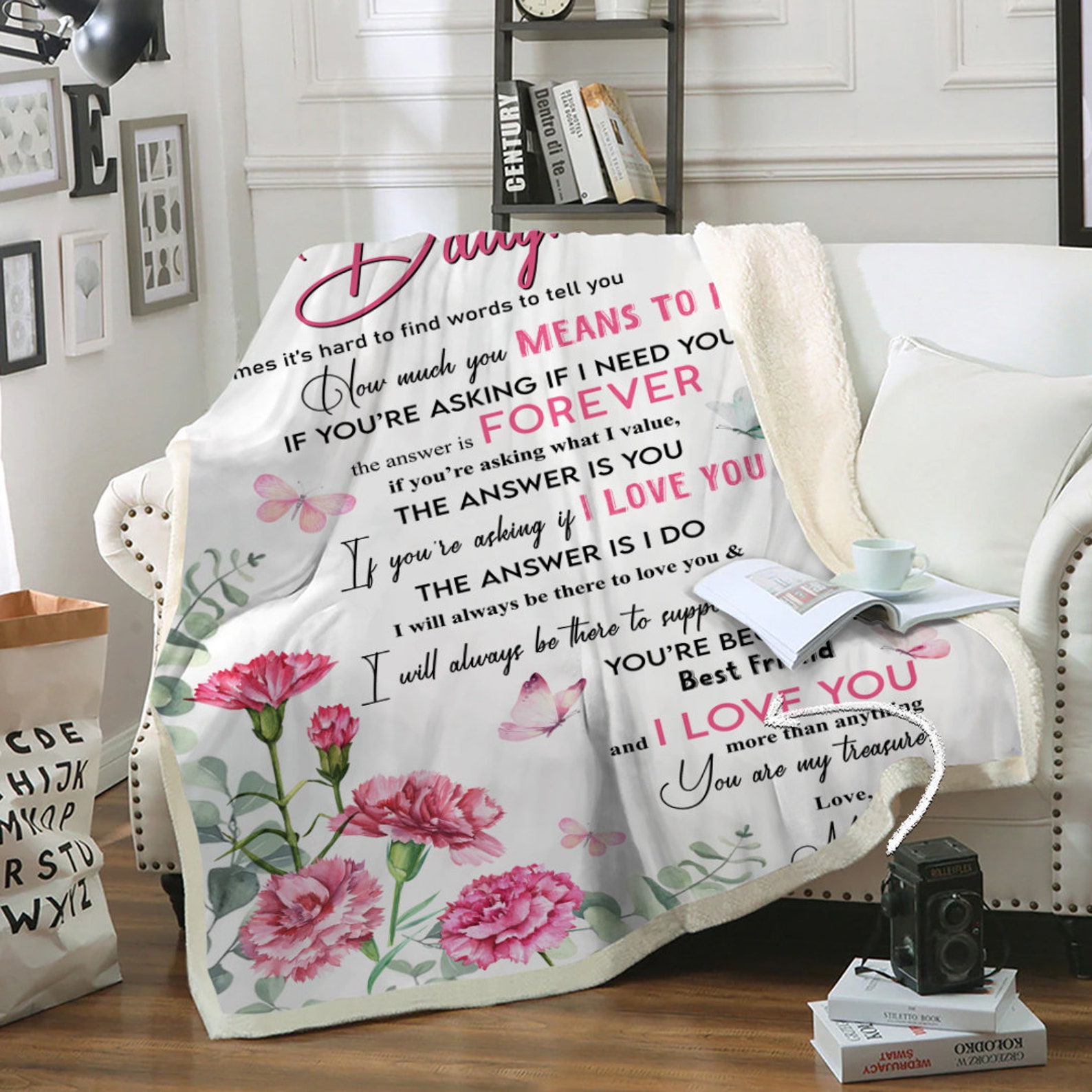 To My Daughter Blanket Daughter Blanket Personalized Blanket Etsy