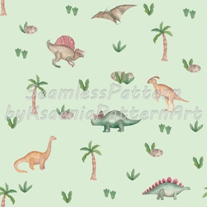Watercolor Dinosaur Seamless Pattern / Dinosaur Digital Paper - Etsy Watercolor Dinosaur Seamless Pattern / Dinosaur Digital Paper - Etsy