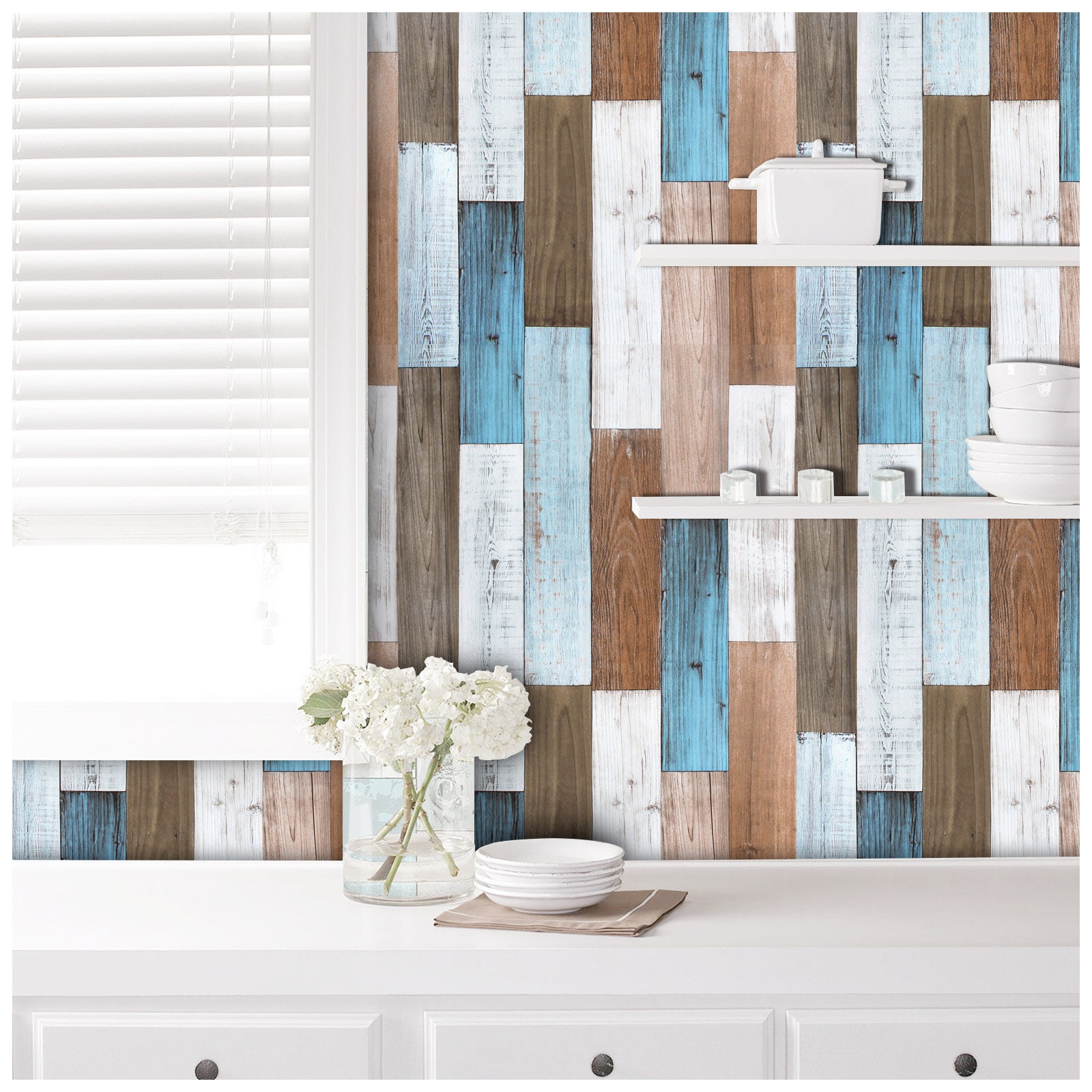 Wood Peel and Stick Wallpaper Removablewood Plank Wallpaper - Etsy