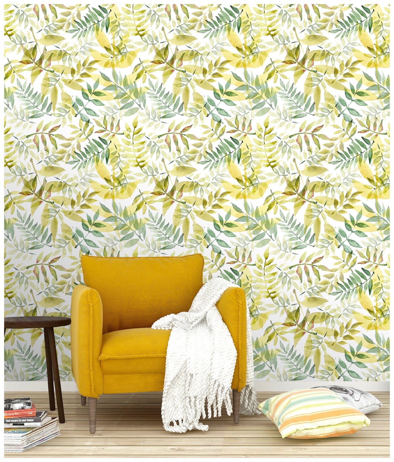 Botanical Leaf Peel and Stick Wallpaper